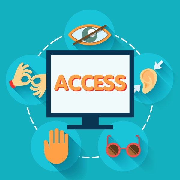 Access Desktop mit Symbolen zu den fünf Sinnen